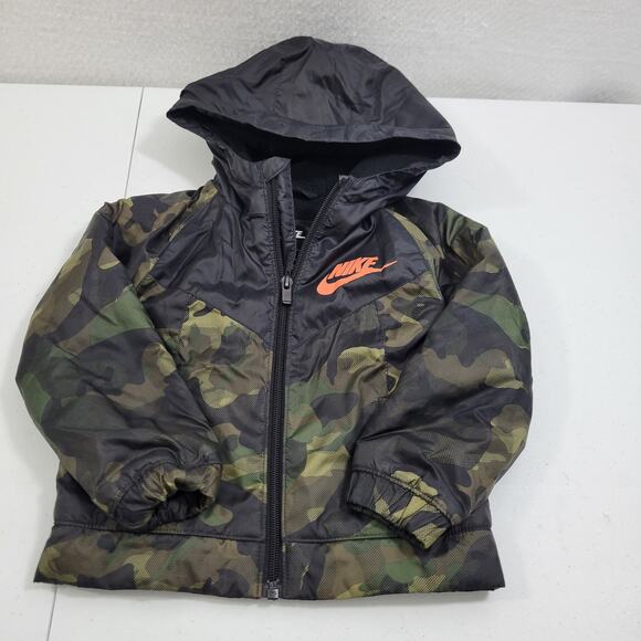 Nike Camouflage Toddler Lightweight Hooded Jacket Size 2T 51424-0789 - Picture 2 of 7